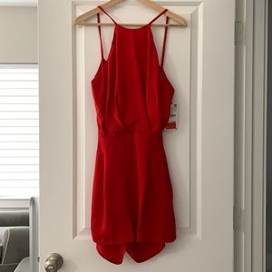 Zara Red Romper with Back Tie